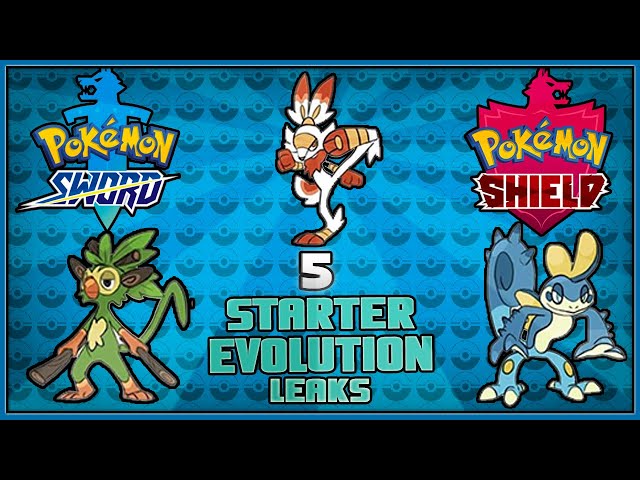 Pokemon Sword and Shield starters and their evolutions