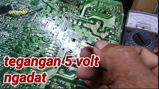 tv Polytron tegangan 5 volt tidak ada by corendo