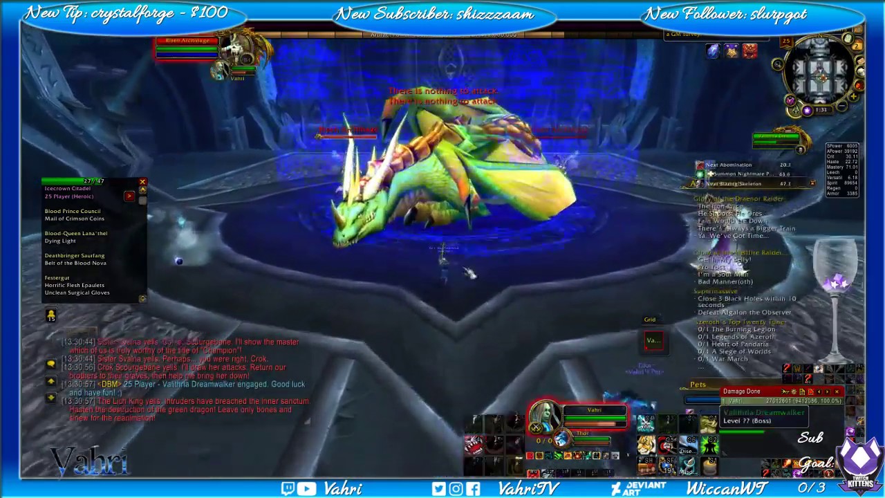 Vahri - WoW -  Valithria Dreamwalker Hunter Solo World of Warcraft 7.0