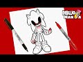 COMO DIBUJAR A SONIC.EXE FACIL | how to draw sonic.exe | como desenhar sonic.exe