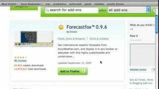 Forecastfox Tutorial Screencast