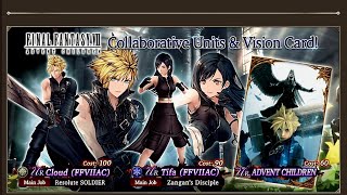 WOTV FFBE Final Fantasy VII Advent Children Collab! PULLS For Cloud 🗡, Tifa 🤜 and the VC! 🙏