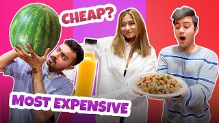 EXPENSIVE FOOD VS CHEAP FOOD 🥘 *shocking results* | DAMNFAM |