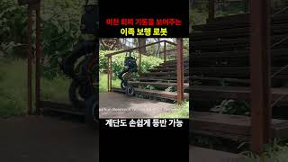 유니크한 디자인의 이족보행 로봇의 산책