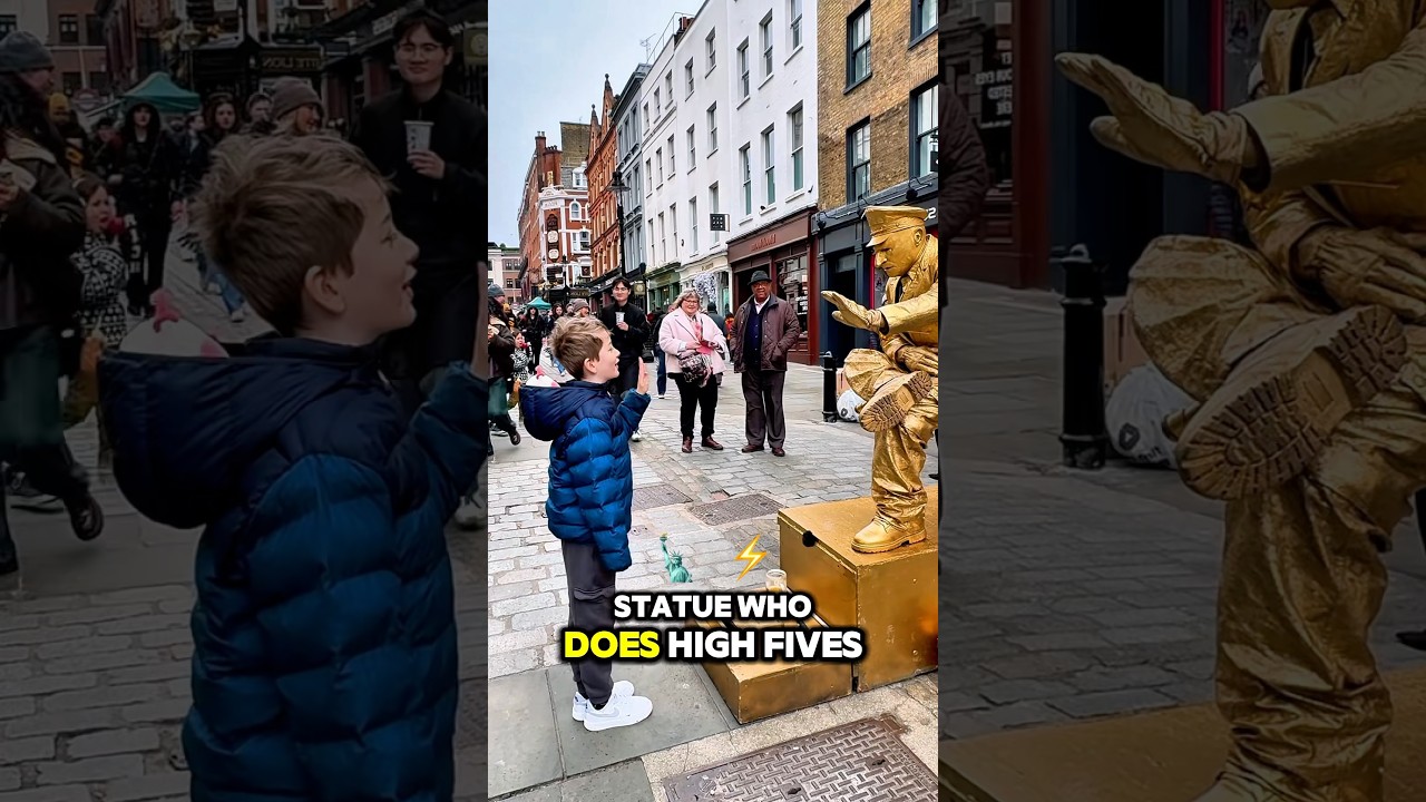 He was looking for the talking statue who does High-fives.