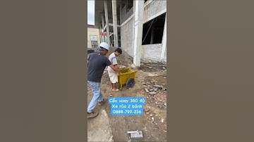 Xe Rùa 2 Bánh, Cẩu Xoay 360 độ #mayxaydungdtech #xerua #cauxoay360 #xetoivatlieu