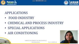 LECTURE VIDEO-18ME25-MODULE 3-REFRIGERATION-RAMYA.R