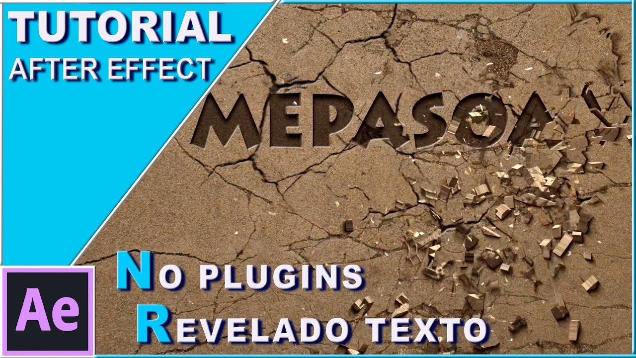 DESPRENDIMIENTO de ROCAS en MURO revela TEXTO  | NO PLUGINS | TUTORIAL AFTER EFFECTS