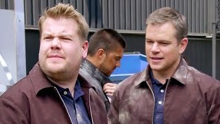 James Corden Gets Hurt Playing Matt Damon's Stunt Double