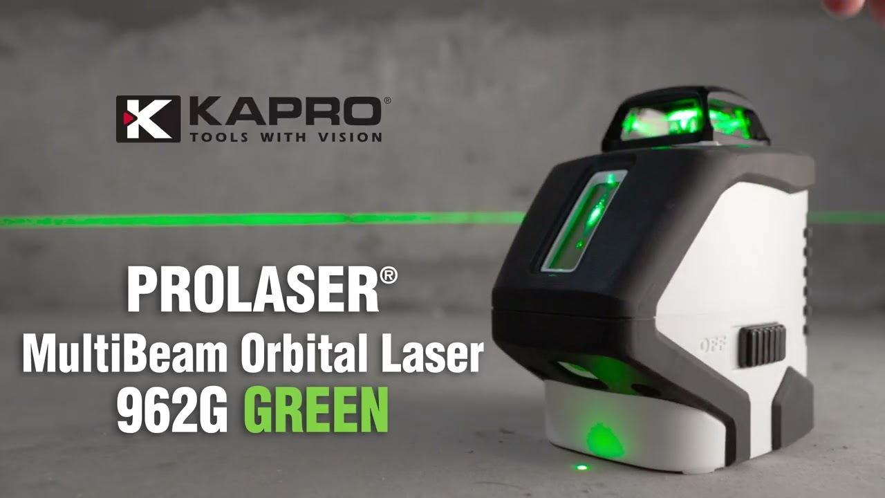 Kapro 962G Indoor / Outdoor Green Beam Multi Orbital laser - YouTube