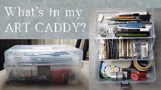 What's in my art caddy? Art supplies!