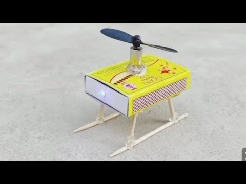 How to Make a Mini Drone Using Matchbox | DIY Fire Box Helicopter Craft at Home by Azhar Experiment  600K Views in 6 hour