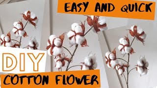 Easy and Quick DIY Way / How To Create Cotton Flower