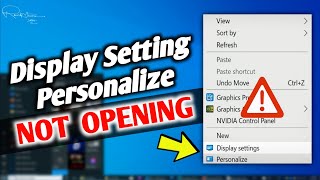 Display Settings & Personalize Option Not Opening? Fix in 2 Minutes!