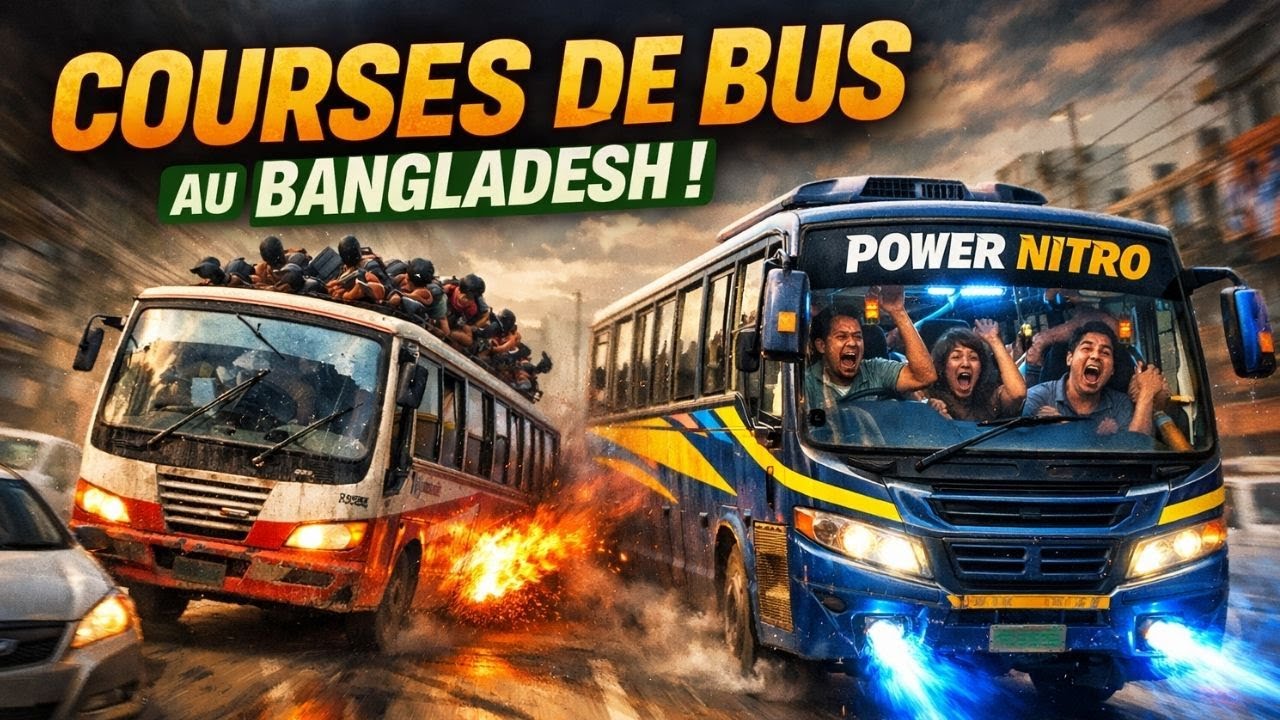 Funky bus race in bangladesh