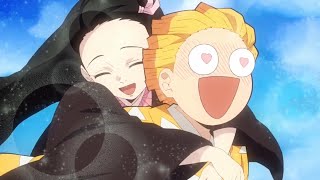 Zenitsu And Nezuko Funny Cute Moments || Demon Slayer #demonslayer #zenitsu #nezuko