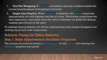 How to Fix Text Resizing and Wrapping Issues in Xamarin.Forms Editor Inside ContentView