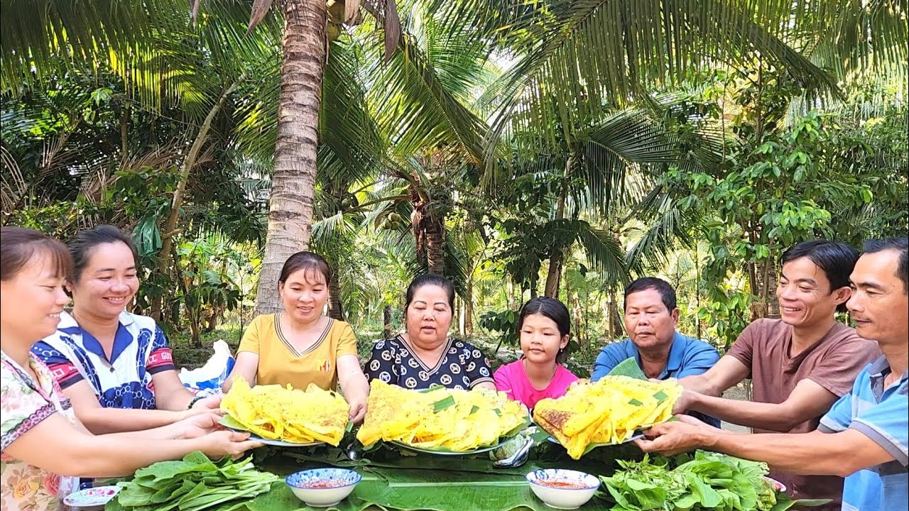 Ngày Đầu Năm Mới Làm Một Mẹt Bánh Xèo Hoành Tráng Ăn Cho Đã Thèm | TKQ & Family T1634