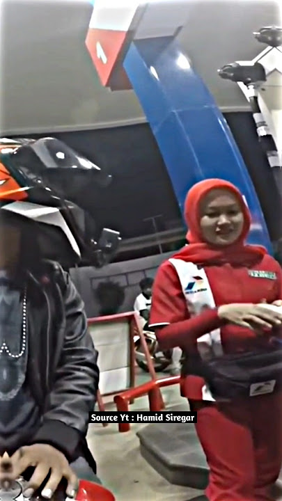 Momentt motovloger ketemu mantannya ketika isi bensin di SPBU#motovlog #fyp #shorts