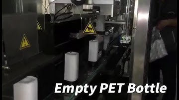 Empty PET Plastic Bottle Shrink Sleeve Applicator Machine with Steam Shrink Tunnel Full Body Sleeves