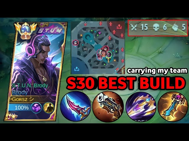 BRODY NEW SEASON 30 BEST BUILD AND GAMEPLAY | CARRYING MY TEAM class=
