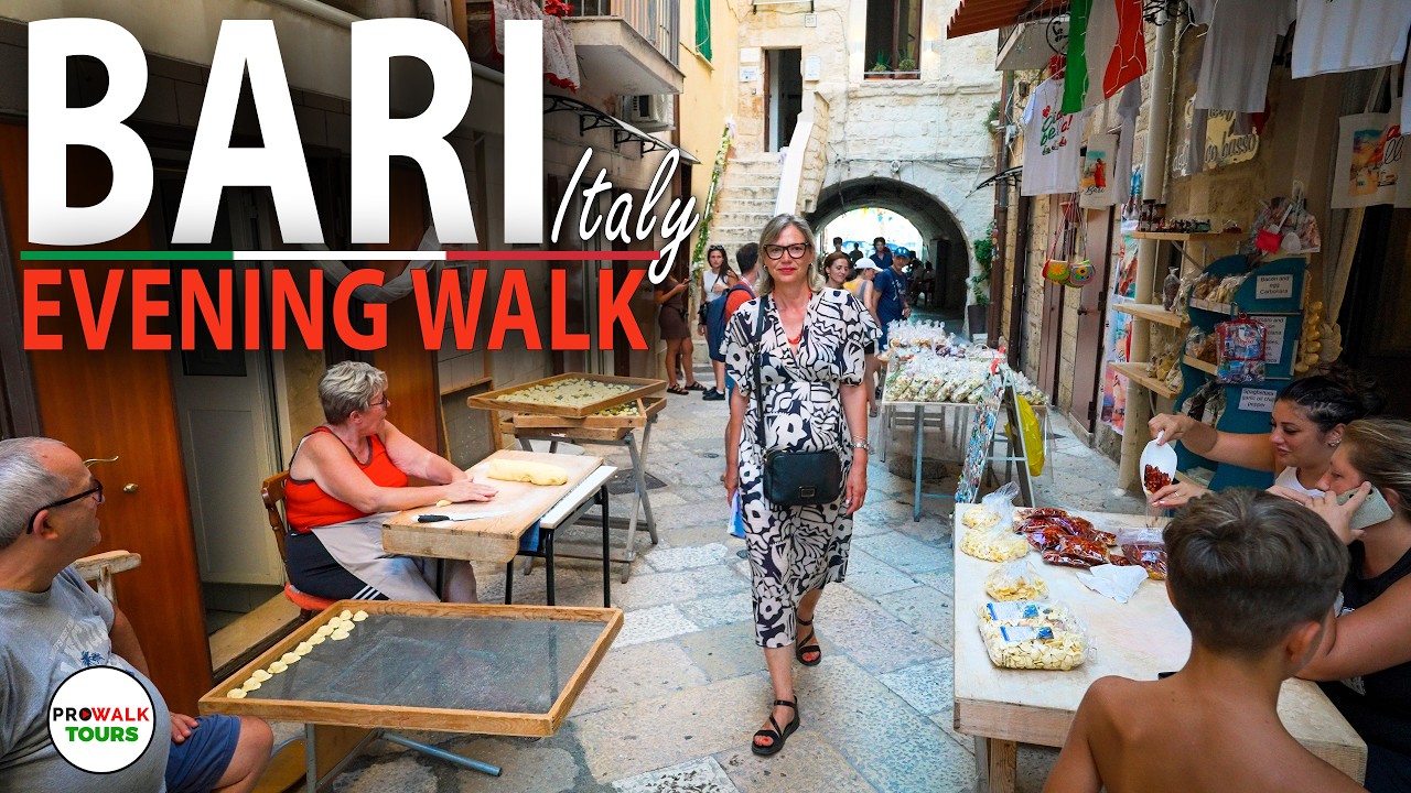 Bari, Italy: Evening Walking Tour 2026 – 4K HDR with Captions – Video