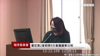 程序委員會 曾銘宗 羅美玲 20201222 立法院演哪齣