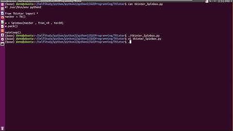 python2 gui tkinter Spinbox