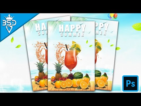 Summer holiday poster making in Photoshop CC 