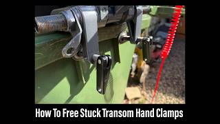 How To Free Stuck / Seized Outboard Engine Transom Screw Hand Clamps?