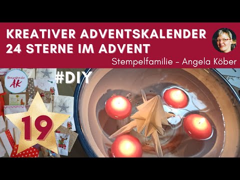 #19 Schwimmender Adventskranz mit Origami Stern - SPAK 19/21 Adventskalender Stampin' Up!