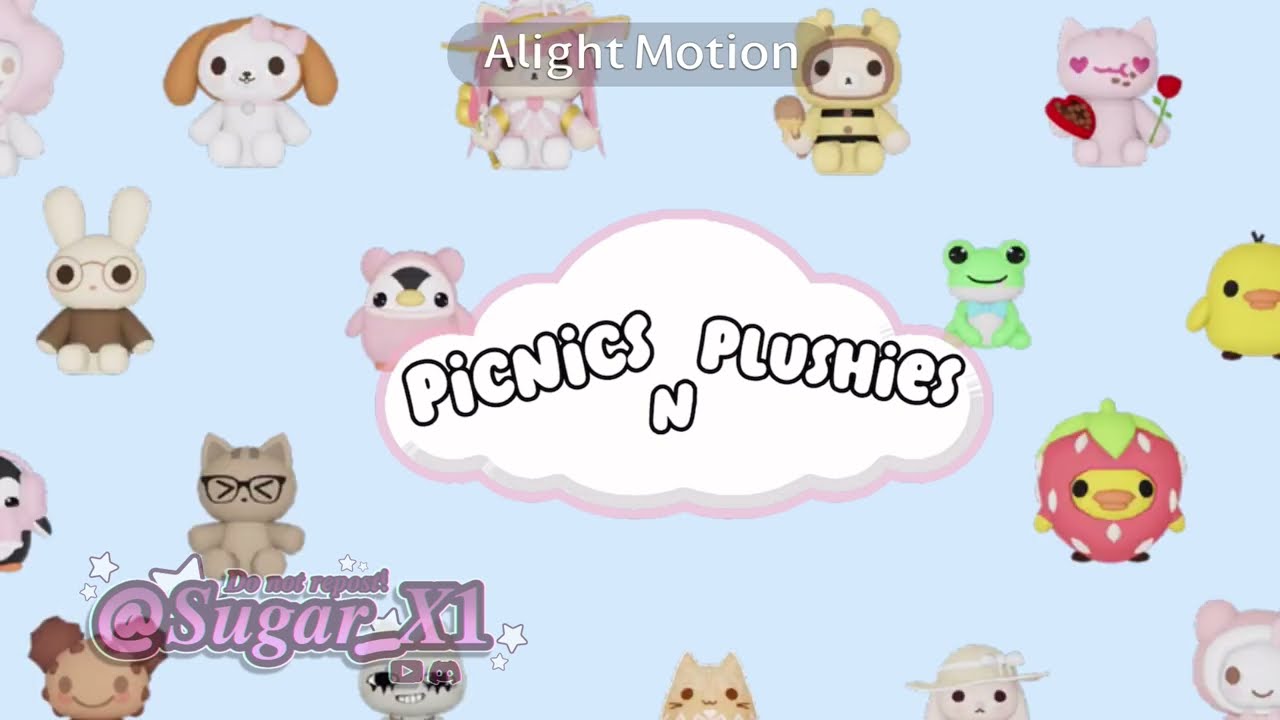 🌸Have a house tour in Picnics n Plushies with me!🌸 (Watermark is mine yt stop flagging my content)
