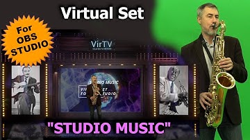 OBS Studio: Virtual set "Studio Music" will make your concert bright and memorable!