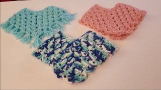Crochet Tutorial - Crochet Pancho for 18" doll