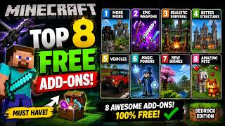 🏆 Top 8 FREE Minecraft Add-Ons You NEED to Download! 🤯 (Best Add-Ons 2026)