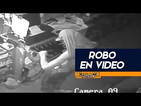 Robo registrado en video a local comercial