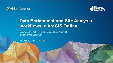 Data Enrichment and Site Analysis workflows in ArcGIS Online