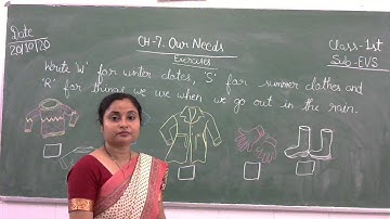Class 1 EVS / Chapter 7. Our Needs ( Exercise Part 2 )