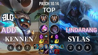 BLG ADD Kennen vs Lindarang Sylas Top - KR Patch 10.14