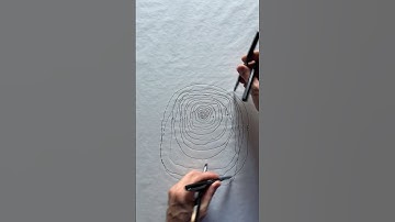 Sketching Practice - Brain Training Nested Circles  #brainexercise