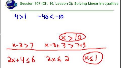 107 Alg1 Ch 16 2 Solving Linear Inequalities