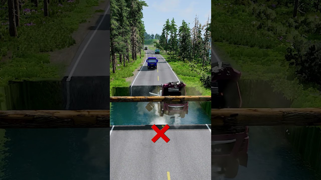 Dump trucks vs water pit #11 | 