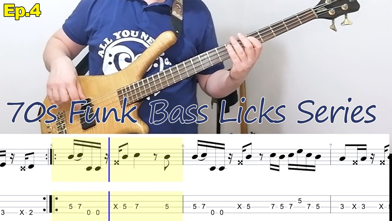 70s Funk Bass Lick Lesson #4 (with TABS) | Classic Funk Phrasing ...
