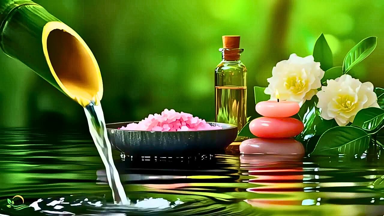 Ночная Тишина 🌙 Поток Бамбуковой Воды и Далёкие Птицы 🌿 Музыка для Сна и Расслабления