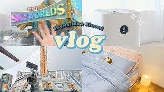 vlog | Genting Skyworlds Theme Park, 📦 unbox xiaomi Air Purifier 4, unpack new mattress✨ u.ju home 🛒