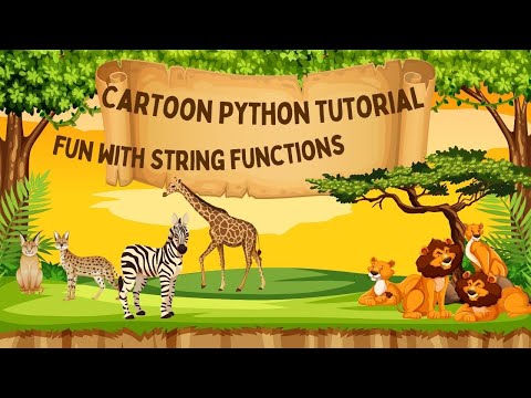 Cartoon Python Tutorial for Kids | Fun with String Functions in 2 Minutes"