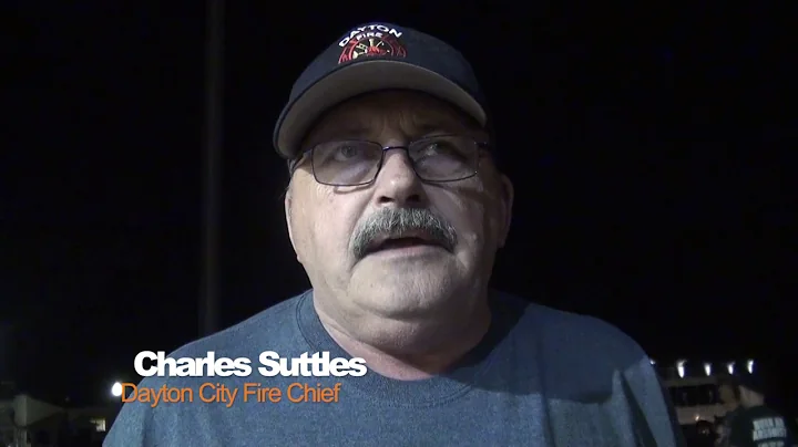 Dayton's Fire Chief on scene during violent storm.