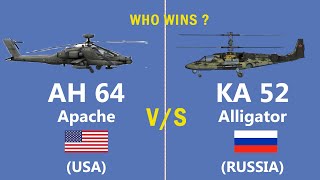 Comparison of USA's Apache AH64 v/s KA 52 Alligator Russian two deadly helicopter #USA #RUSSIA