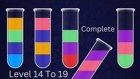 Water Colour Sort Game Level 14 To 19 || Trending Android Games For YouTube Channel Gameplay Android