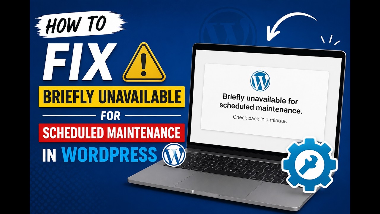 How to Fix Briefly Unavailable for Scheduled Maintenance in WordPress